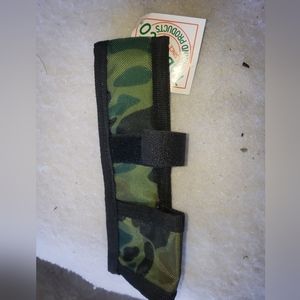 Camo print Tabasco sauce holder for belt loop.
